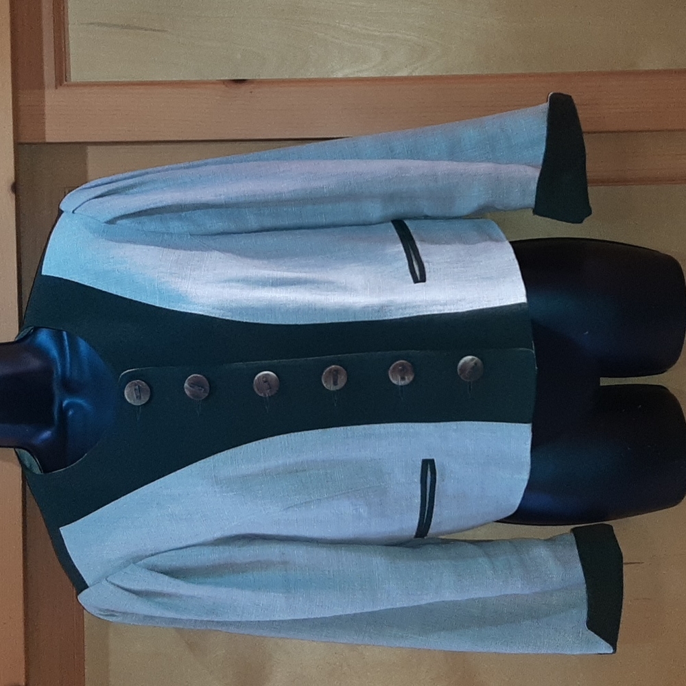 Bavarian style  Linen and wool jacket.